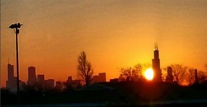 Chicago Sunrise From Humboldt Park